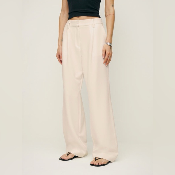 Reformation Pants | Alex Pant Cream, NWT - Picture 3 of 4